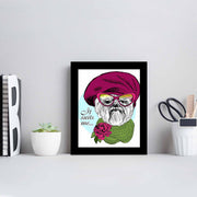 Quadro Decorativo MDF Emoldurado Multicolor SCT-076 - Arte Moderna para Decoração de Interiores 23,5x28,5cm