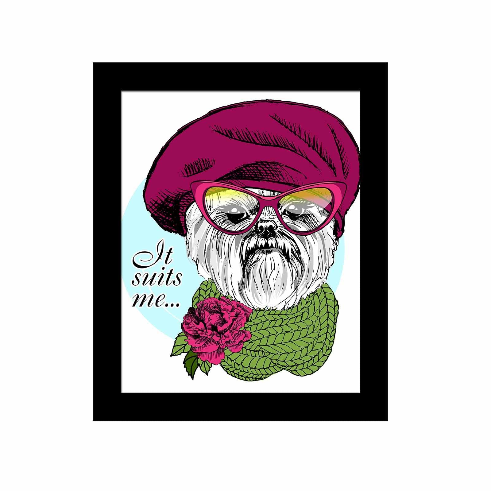 Quadro Decorativo MDF Emoldurado Multicolor SCT-076 - Arte Moderna para Decoração de Interiores 23,5x28,5cm