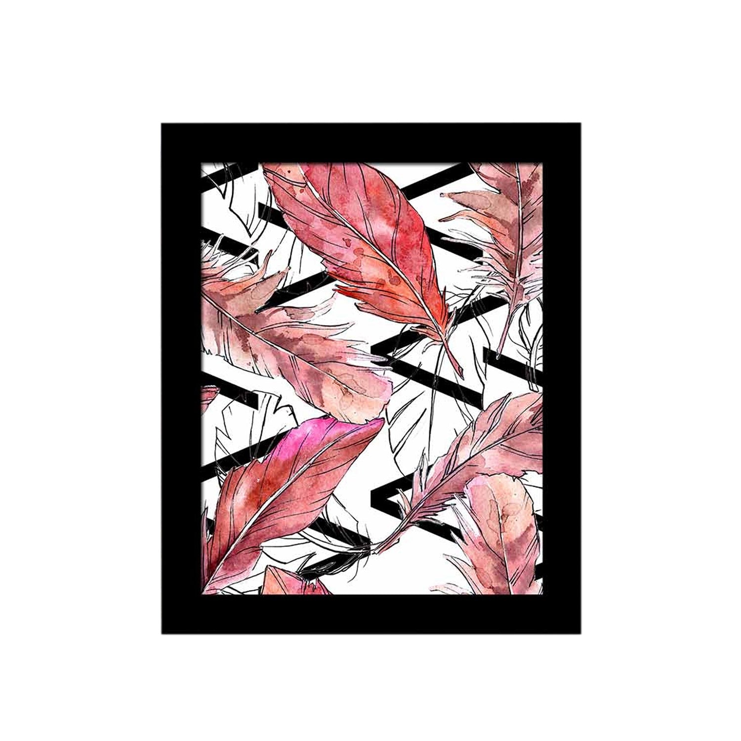 Quadro Decorativo MDF Emoldurado Multicolor SCT-078 - Arte Moderna para Decoração de Interiores 23,5x28,5cm