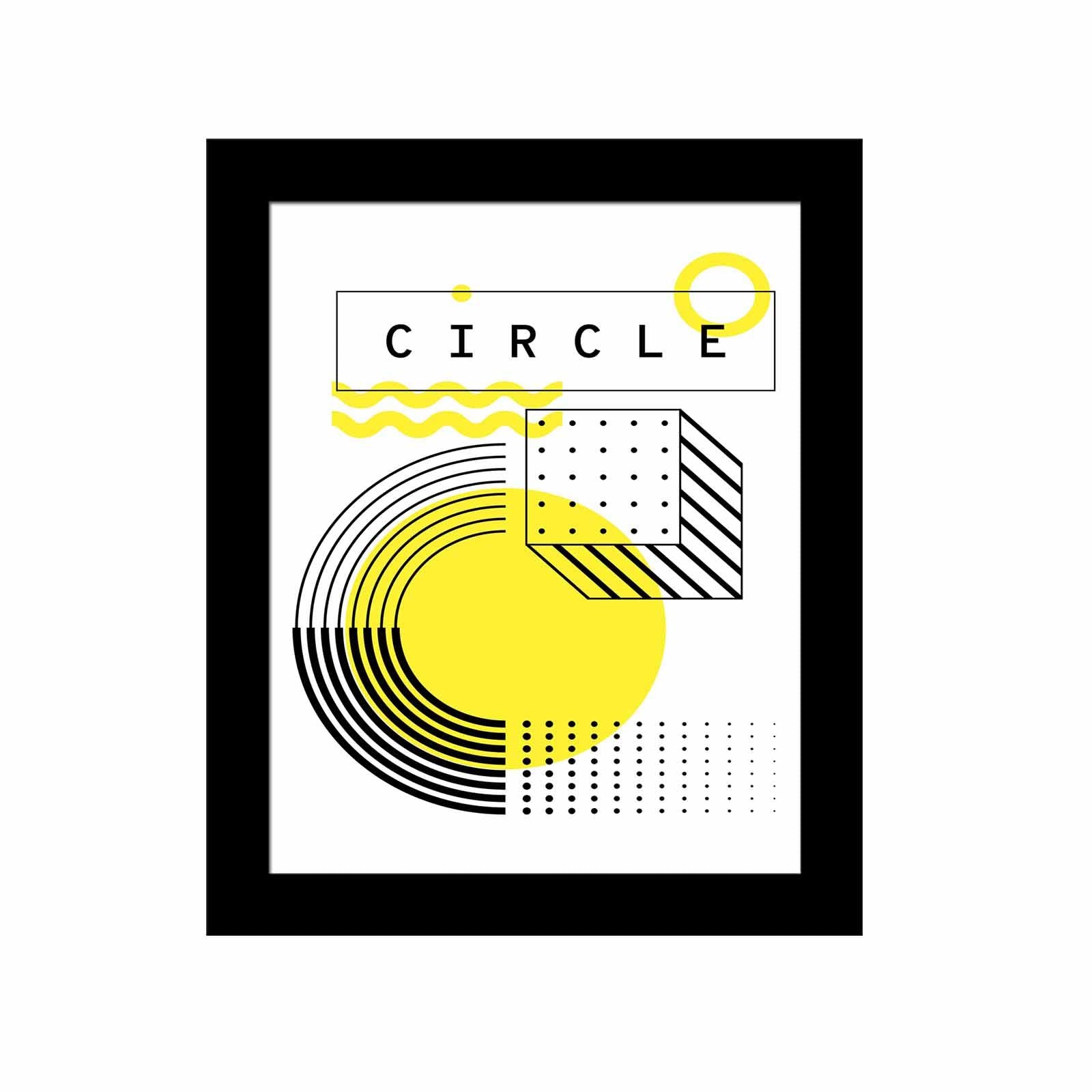 Quadro Decorativo MDF Emoldurado SCT-080 Multicolor 23,5x28,5cm - Arte Moderna para Decoração de Interiores