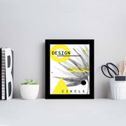 Quadro Decorativo MDF Emoldurado Multicolor SCT-082 - Arte Moderna para Decoração de Interiores 23,5x28,5cm