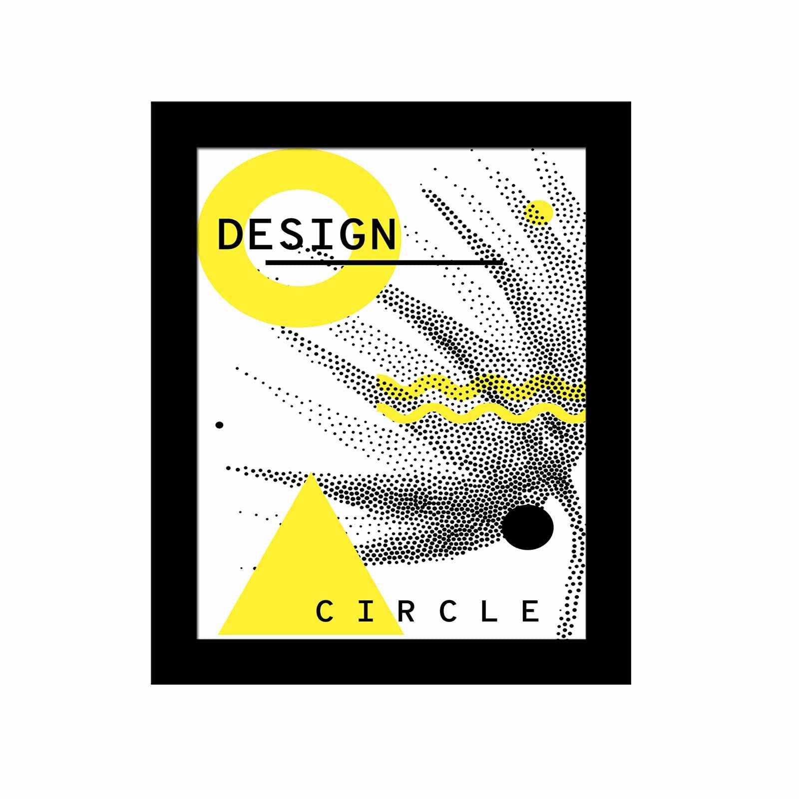 Quadro Decorativo MDF Emoldurado Multicolor SCT-082 - Arte Moderna para Decoração de Interiores 23,5x28,5cm