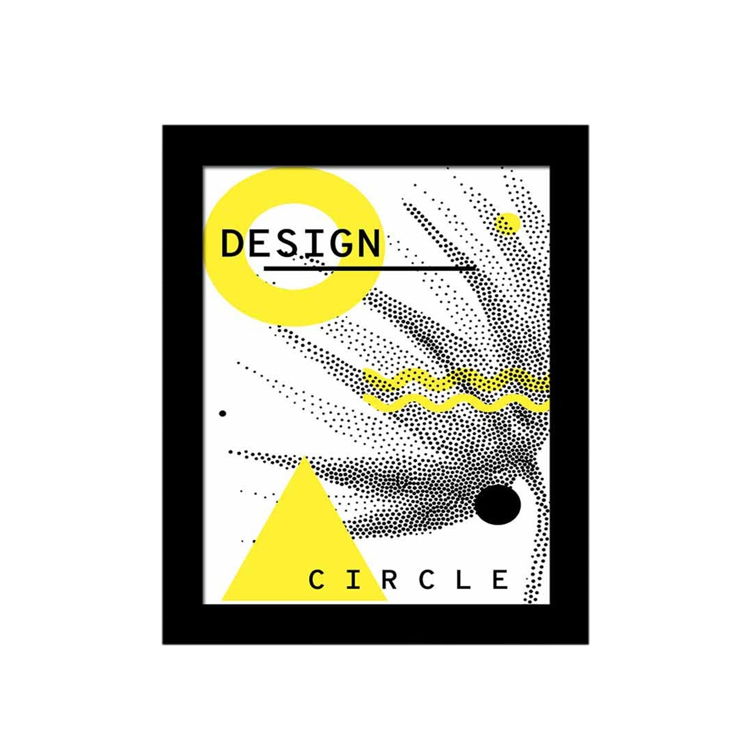 Quadro Decorativo MDF Emoldurado Multicolor SCT-082 - Arte Moderna para Decoração de Interiores 23,5x28,5cm