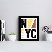 Quadro Decorativo MDF Emoldurado Multicolor SCT-084 - Arte Moderna para Decoração de Interiores 23,5x28,5cm