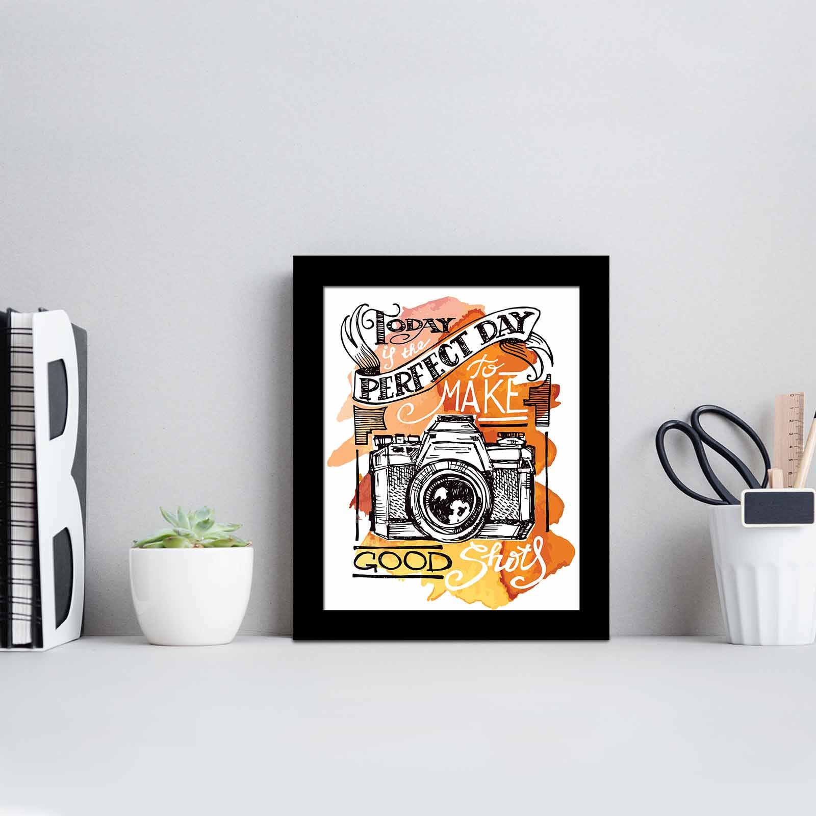 Quadro Decorativo MDF Emoldurado Multicolor SCT-085 - Arte Moderna para Decoração de Interiores 23,5x28,5cm