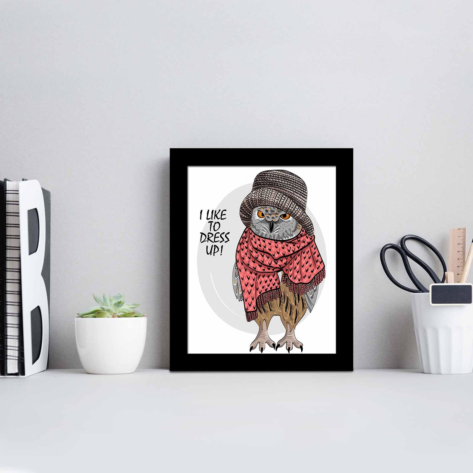 Quadro Decorativo MDF Emoldurado Multicolor SCT-087 - Arte Moderna para Decoração de Interiores 23,5x28,5cm