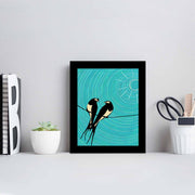 Quadro Decorativo MDF Emoldurado Multicolor SCT-088 - Arte Moderna para Decoração de Interiores 23,5x28,5cm