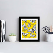 Quadro Decorativo MDF Emoldurado SCT-090 Multicolor 23,5x28,5cm - Arte Moderna para Decoração de Interiores