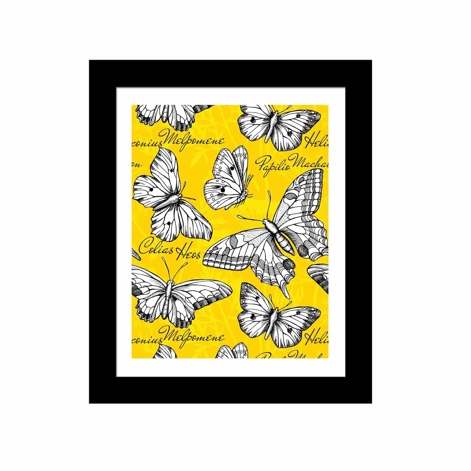 Quadro Decorativo MDF Emoldurado SCT-090 Multicolor 23,5x28,5cm - Arte Moderna para Decoração de Interiores