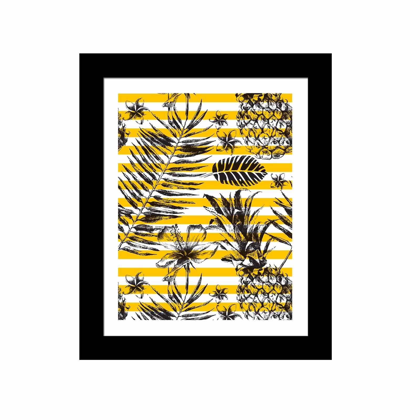 Quadro Decorativo MDF Emoldurado Multicolor SCT-098 - Arte Moderna para Decoração de Interiores 23,5x28,5cm