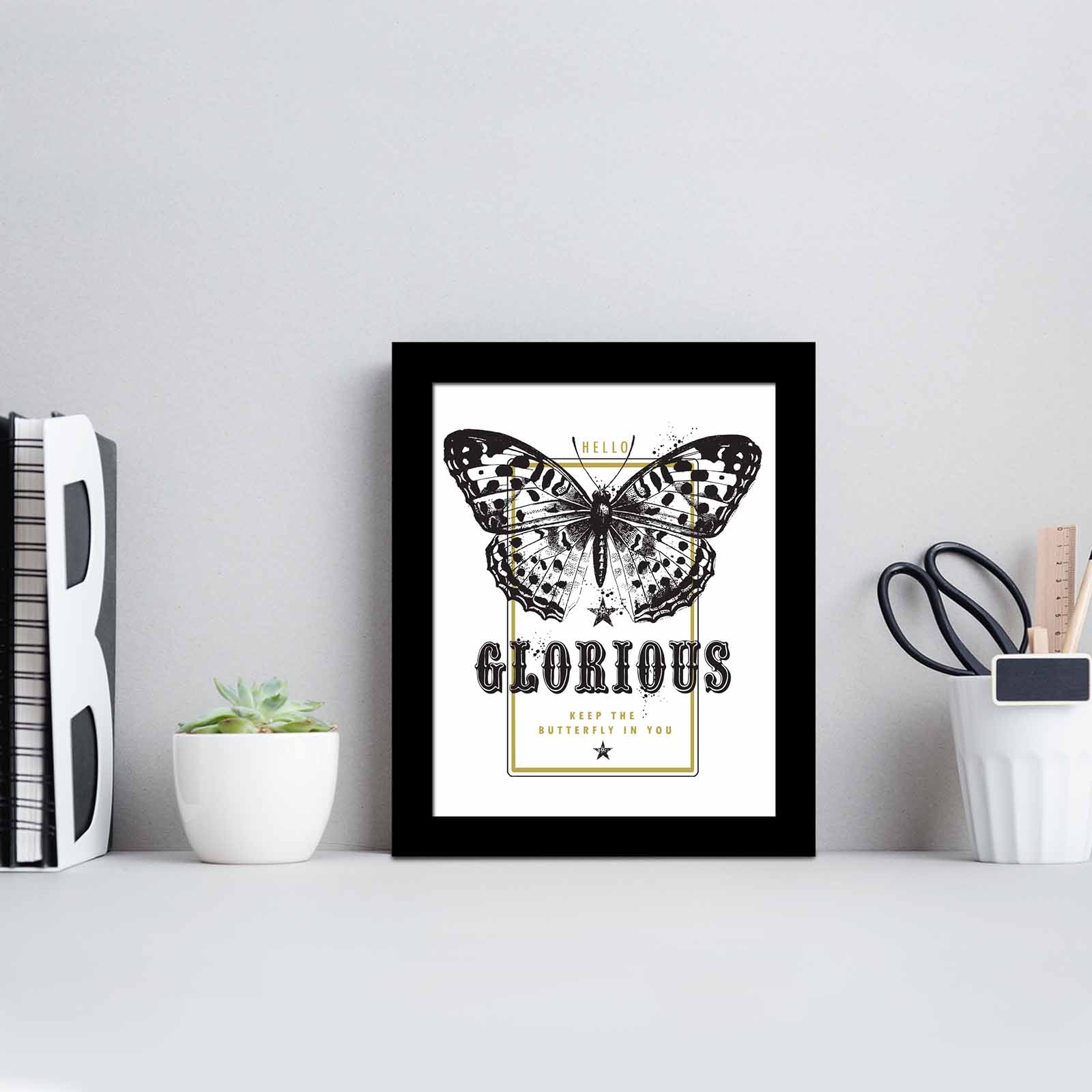 Quadro Decorativo MDF Emoldurado SCT-102 Multicolor 23,5x28,5cm - Arte Moderna para Decoração de Interiores