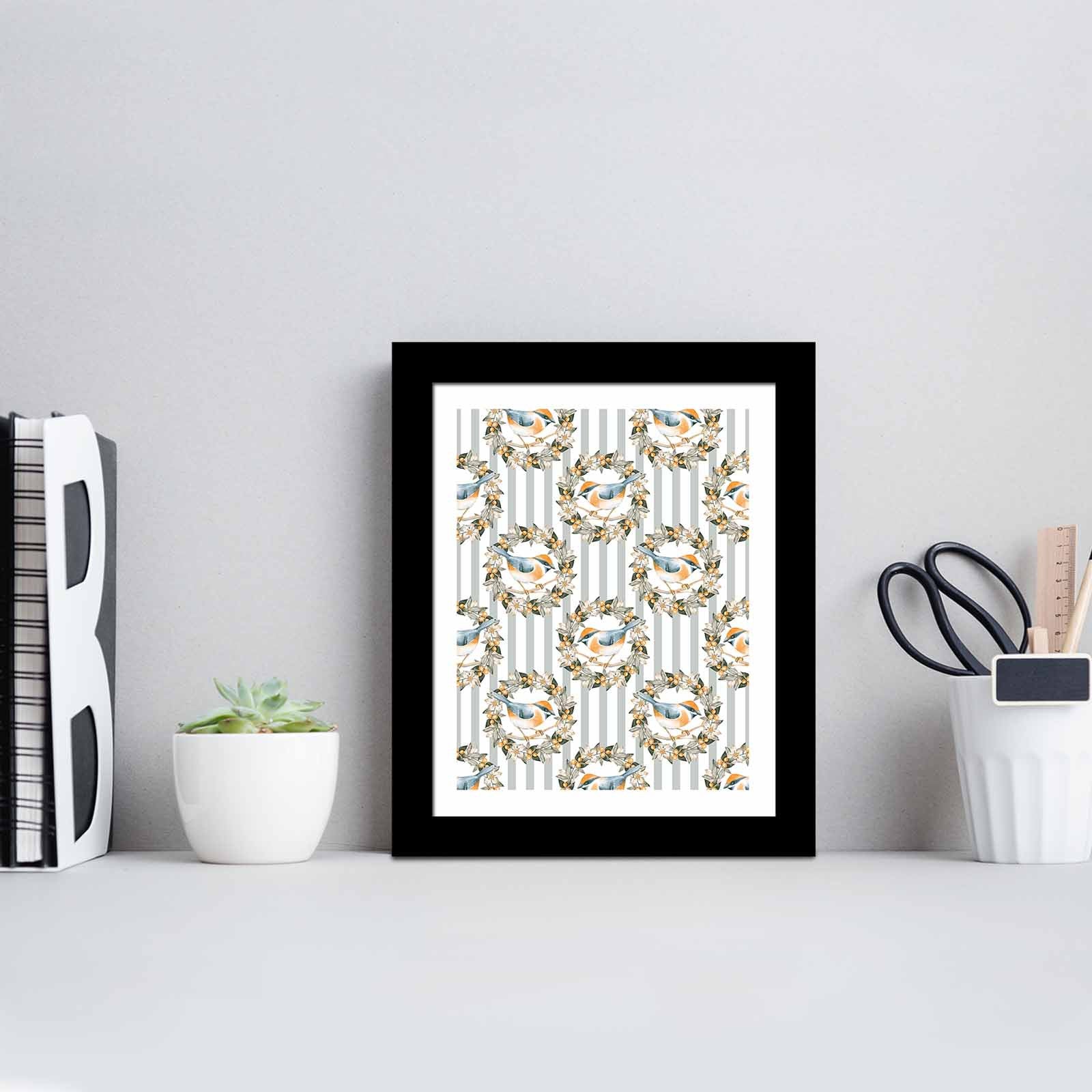 Quadro Decorativo MDF Emoldurado SCT-104 Multicolor 23,5x28,5cm - Arte Moderna para Decoração de Interiores