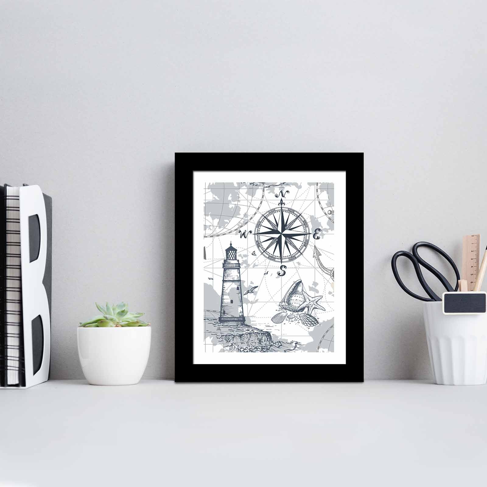 Quadro Decorativo MDF Emoldurado SCT-107 Multicolor 23,5x28,5cm - Arte Moderna para Transformar o Seu Espaço