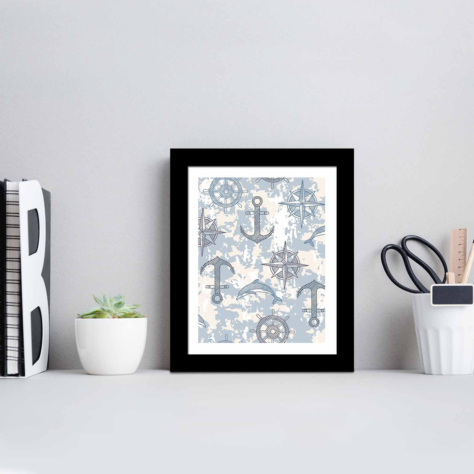 Quadro Decorativo MDF Emoldurado SCT-110 Multicolor 23,5x28,5cm - Arte Moderna para Decoração de Interiores