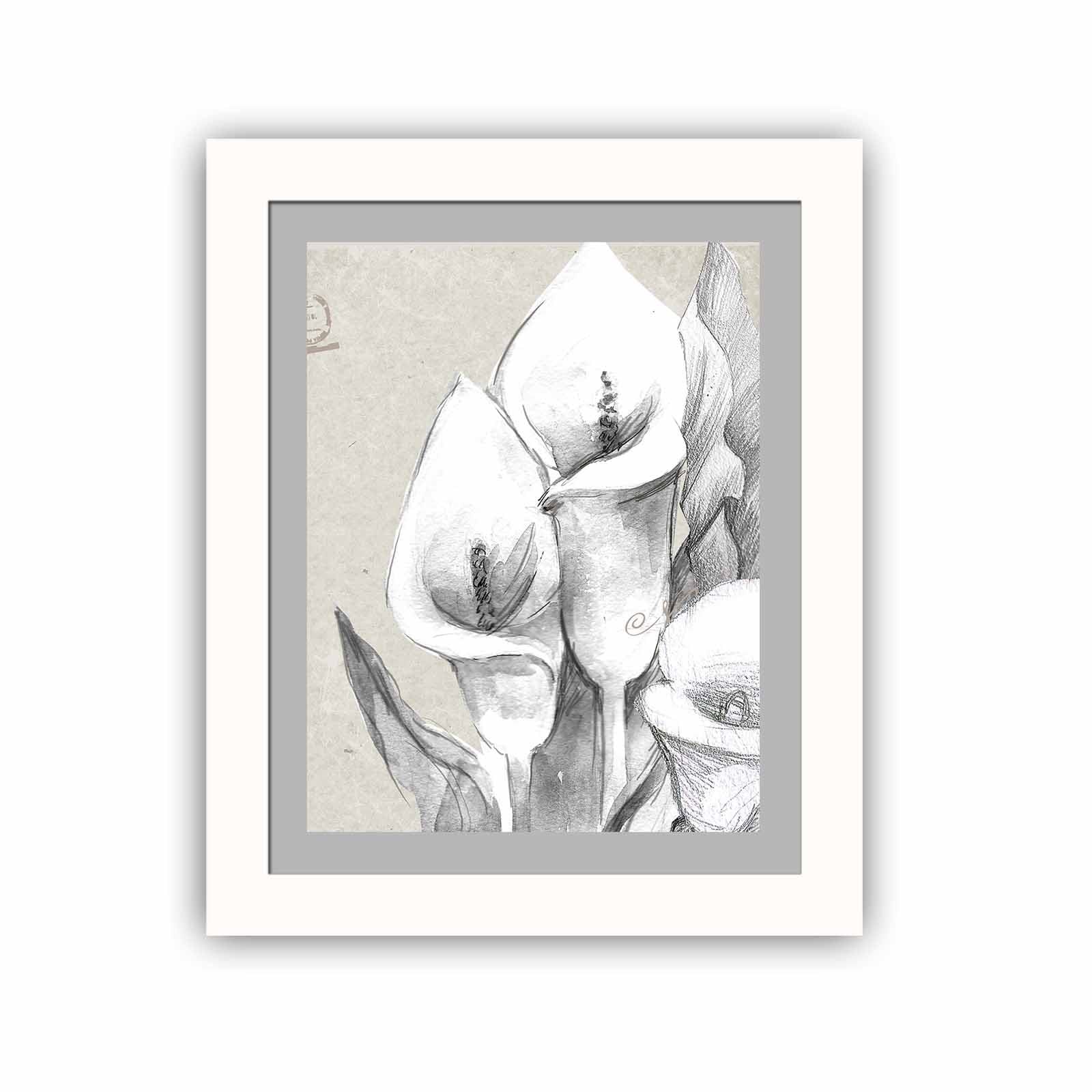 Quadro Decorativo MDF Emoldurado Multicolor 23,5x28,5cm - Arte Moderna para Decoração de Interiores