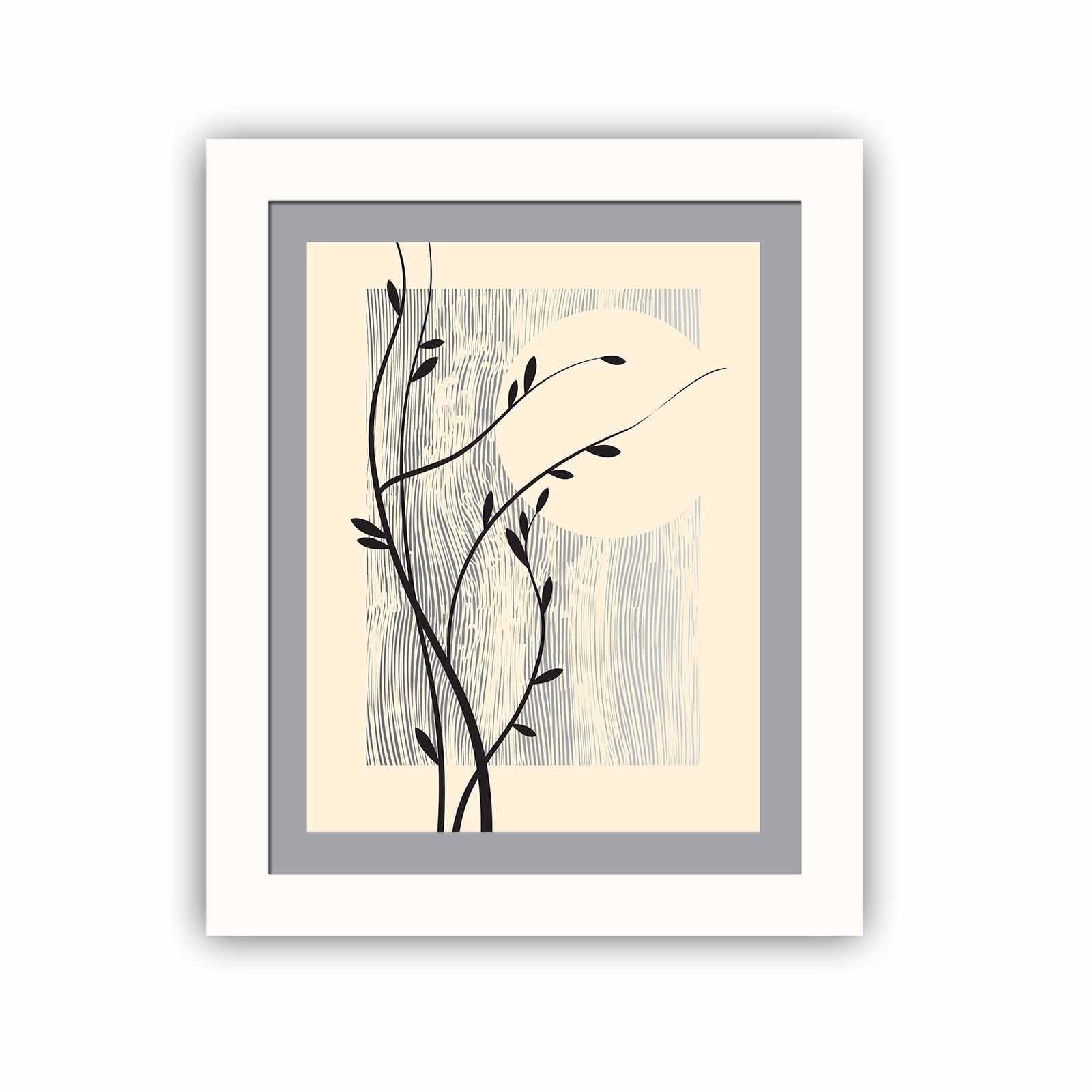 Quadro Decorativo MDF Emoldurado Multicolor BCT-003 - Arte Moderna para Decoração de Interiores 23,5x28,5cm