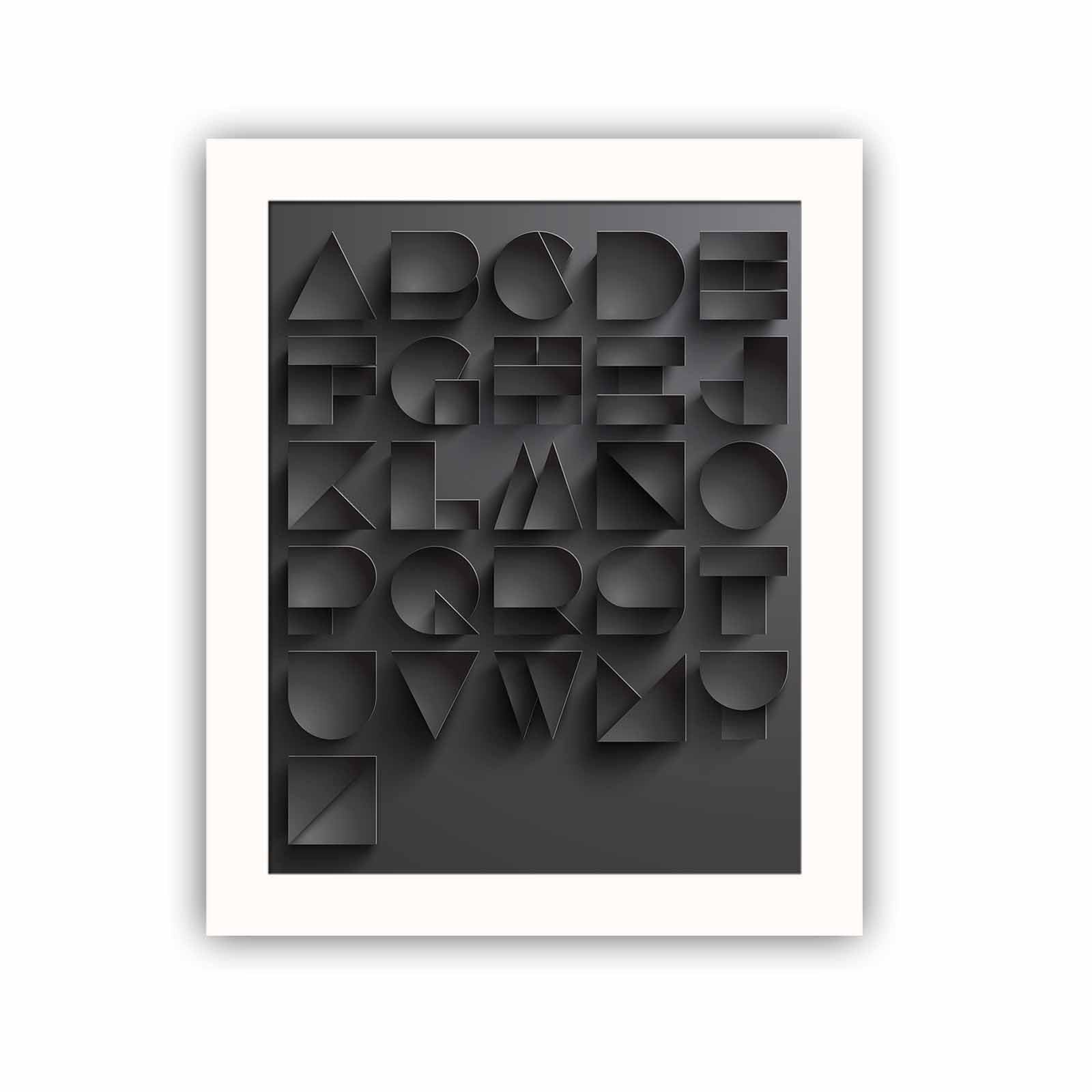 Quadro Decorativo MDF Emoldurado Multicolor BCT-009 - Arte Moderna para Decoração de Interiores 23,5x28,5cm