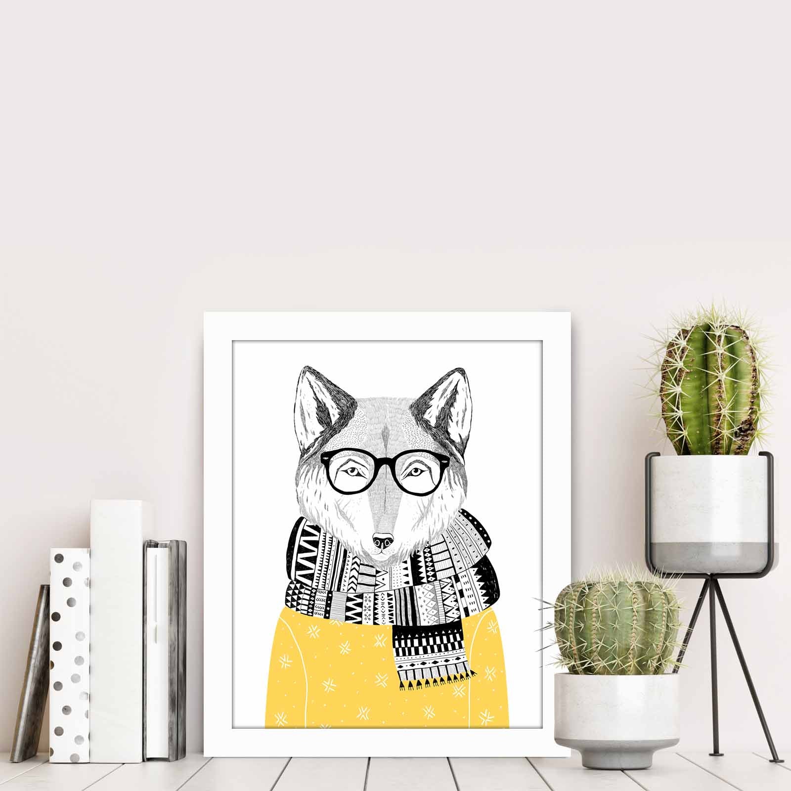 Quadro Decorativo MDF Emoldurado Multicolor BCT-012 - Arte Moderna para Decoração de Interiores 23,5x28,5cm