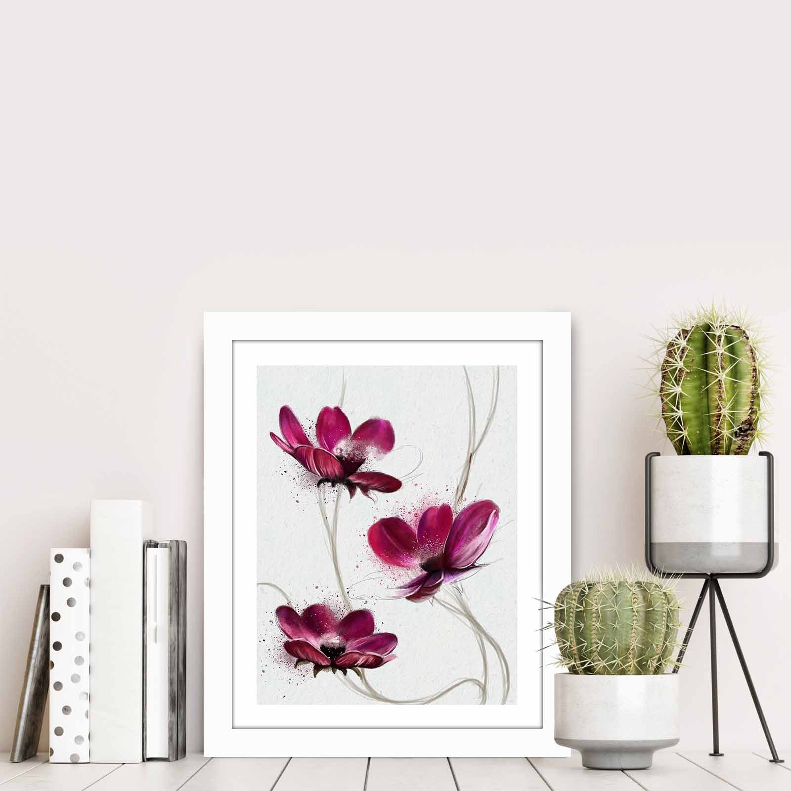 Quadro Decorativo MDF Emoldurado Multicolor 23,5x28,5cm - Arte Moderna para Decoração de Interiores