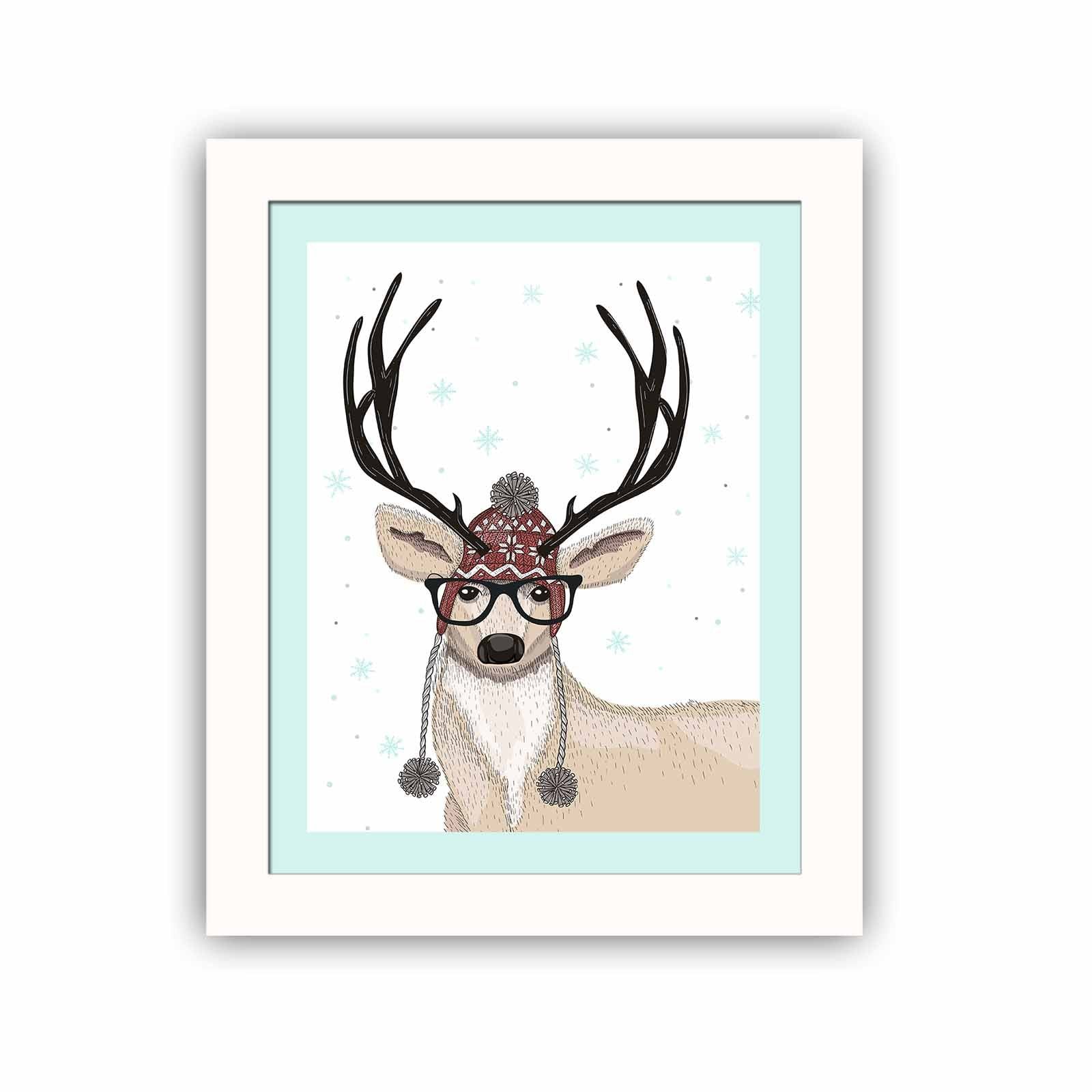 Quadro Decorativo MDF Emoldurado Multicolor BCT-020 - Arte Moderna para Decoração de Interiores 23,5x28,5cm