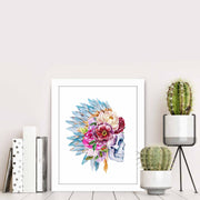 Quadro Decorativo MDF Emoldurado Multicolor BCT-027 - Arte Moderna para Decoração de Interiores 23,5x28,5cm