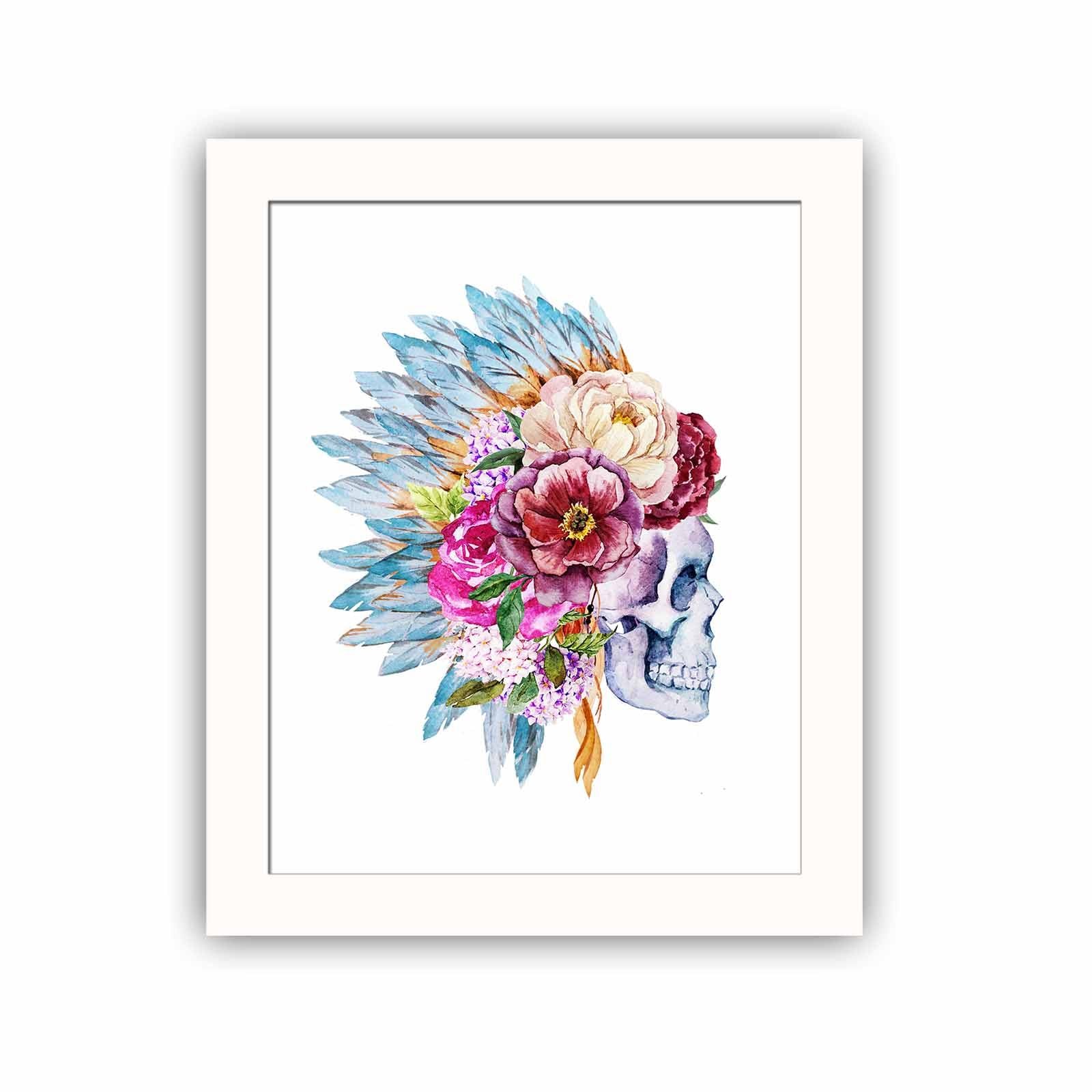 Quadro Decorativo MDF Emoldurado Multicolor BCT-027 - Arte Moderna para Decoração de Interiores 23,5x28,5cm