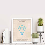 Quadro Decorativo MDF Emoldurado Multicolor BCT-029 - Arte Moderna para Decoração de Interiores 23,5x28,5cm