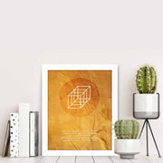 Quadro Decorativo MDF Emoldurado Multicolor BCT-030 - Arte Moderna para Decoração de Interiores 23,5x28,5cm