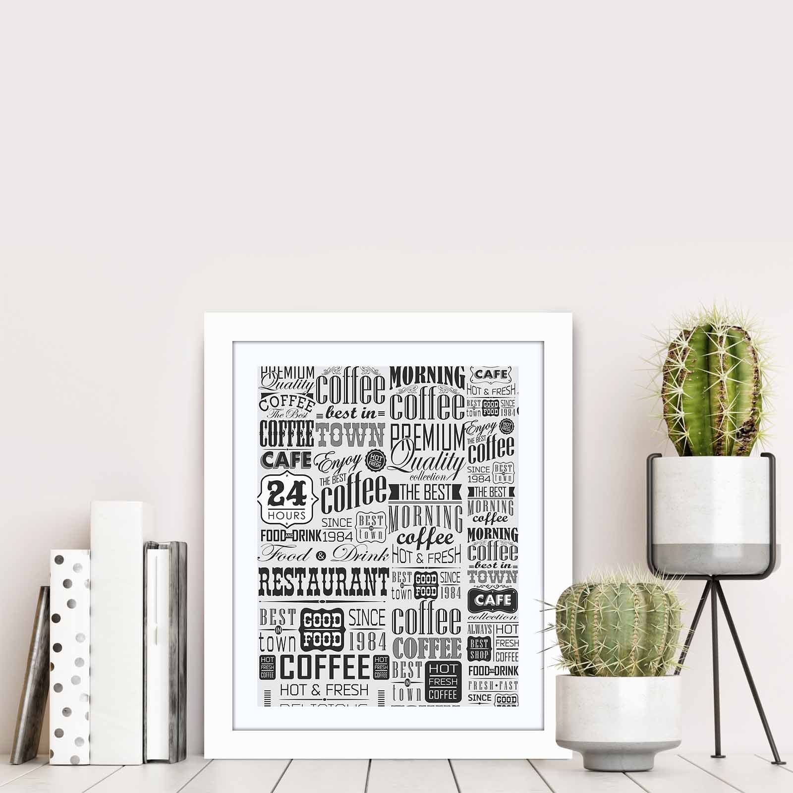 Quadro Decorativo MDF Emoldurado Multicolor BCT-031 - Arte Moderna para Decoração de Interiores 23,5x28,5cm