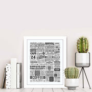 Quadro Decorativo MDF Emoldurado Multicolor BCT-031 - Arte Moderna para Decoração de Interiores 23,5x28,5cm