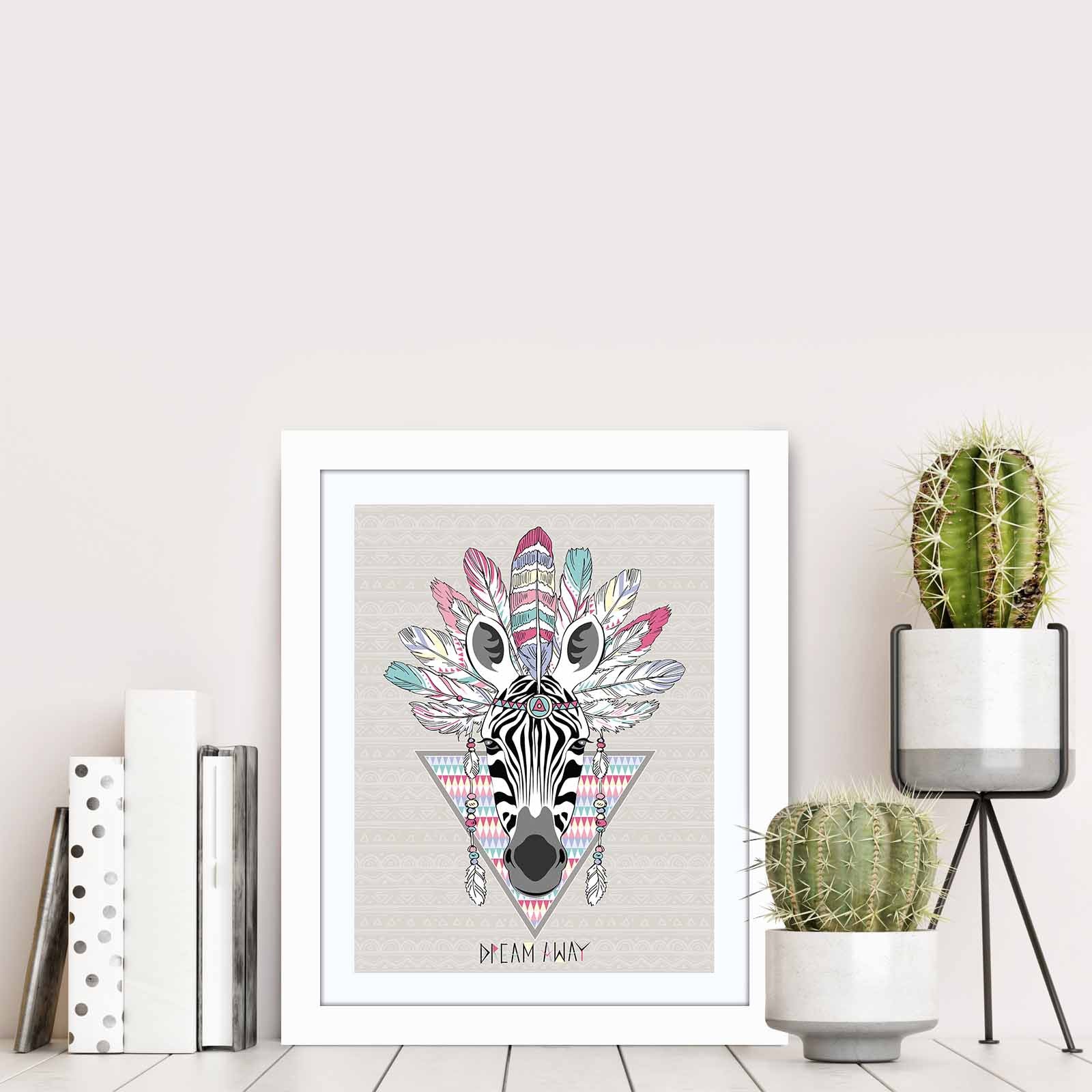 Quadro Decorativo MDF Emoldurado Multicolor BCT-032 - Arte Moderna para Decoração de Interiores 23,5x28,5cm