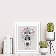 Quadro Decorativo MDF Emoldurado Multicolor BCT-032 - Arte Moderna para Decoração de Interiores 23,5x28,5cm