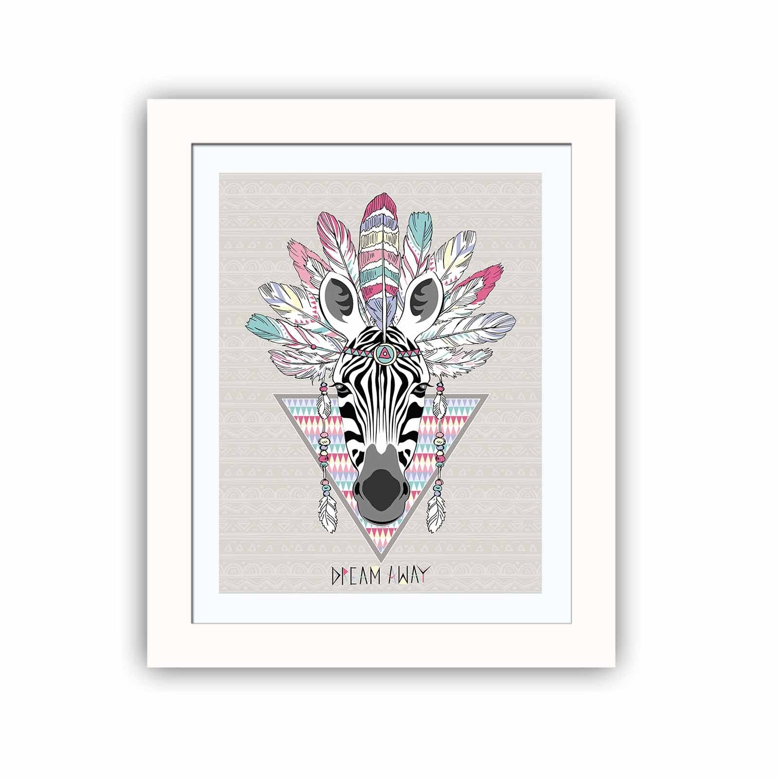 Quadro Decorativo MDF Emoldurado Multicolor BCT-032 - Arte Moderna para Decoração de Interiores 23,5x28,5cm