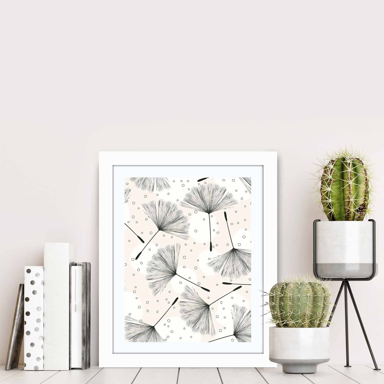 Quadro Decorativo MDF Emoldurado Multicolor BCT-034 - Arte Moderna para Decoração de Interiores 23,5x28,5cm