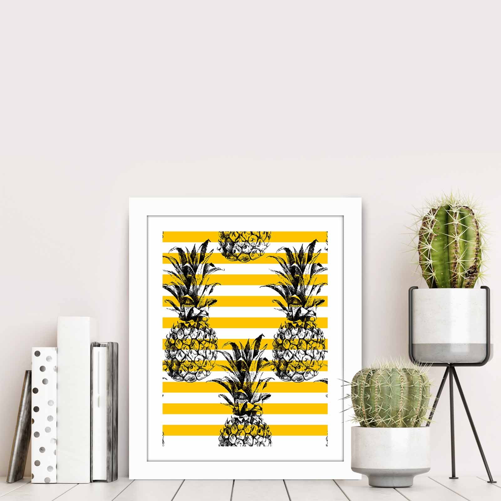 Quadro Decorativo MDF Emoldurado Multicolor BCT-035 - Arte Moderna para Decoração de Interiores 23,5x28,5cm