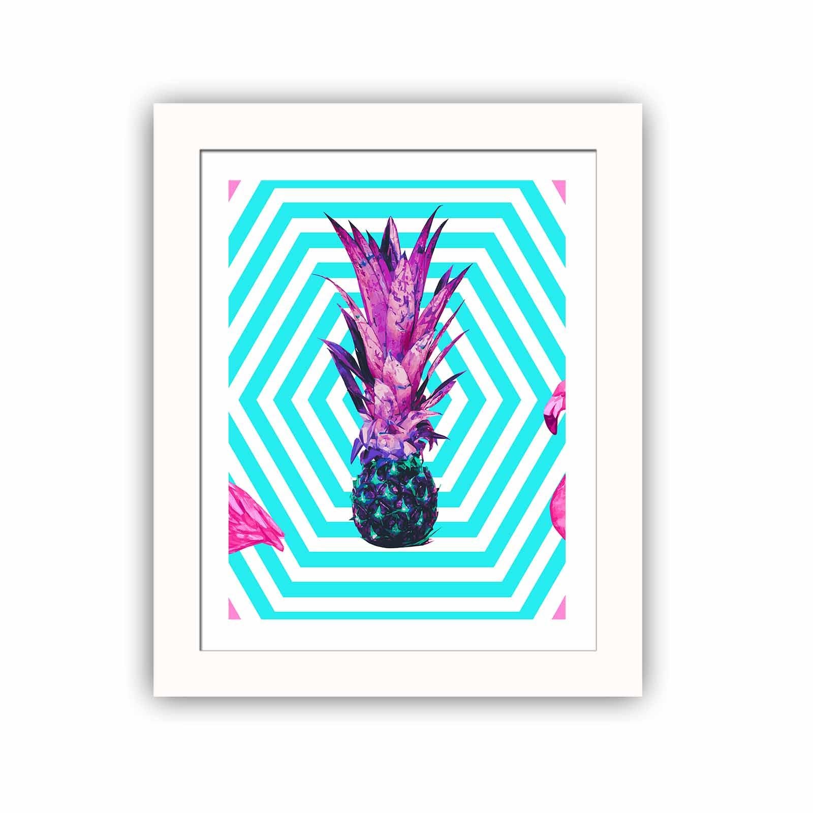 Quadro Decorativo MDF Emoldurado Multicolor 23,5x28,5cm - Arte Moderna para Decoração de Interiores