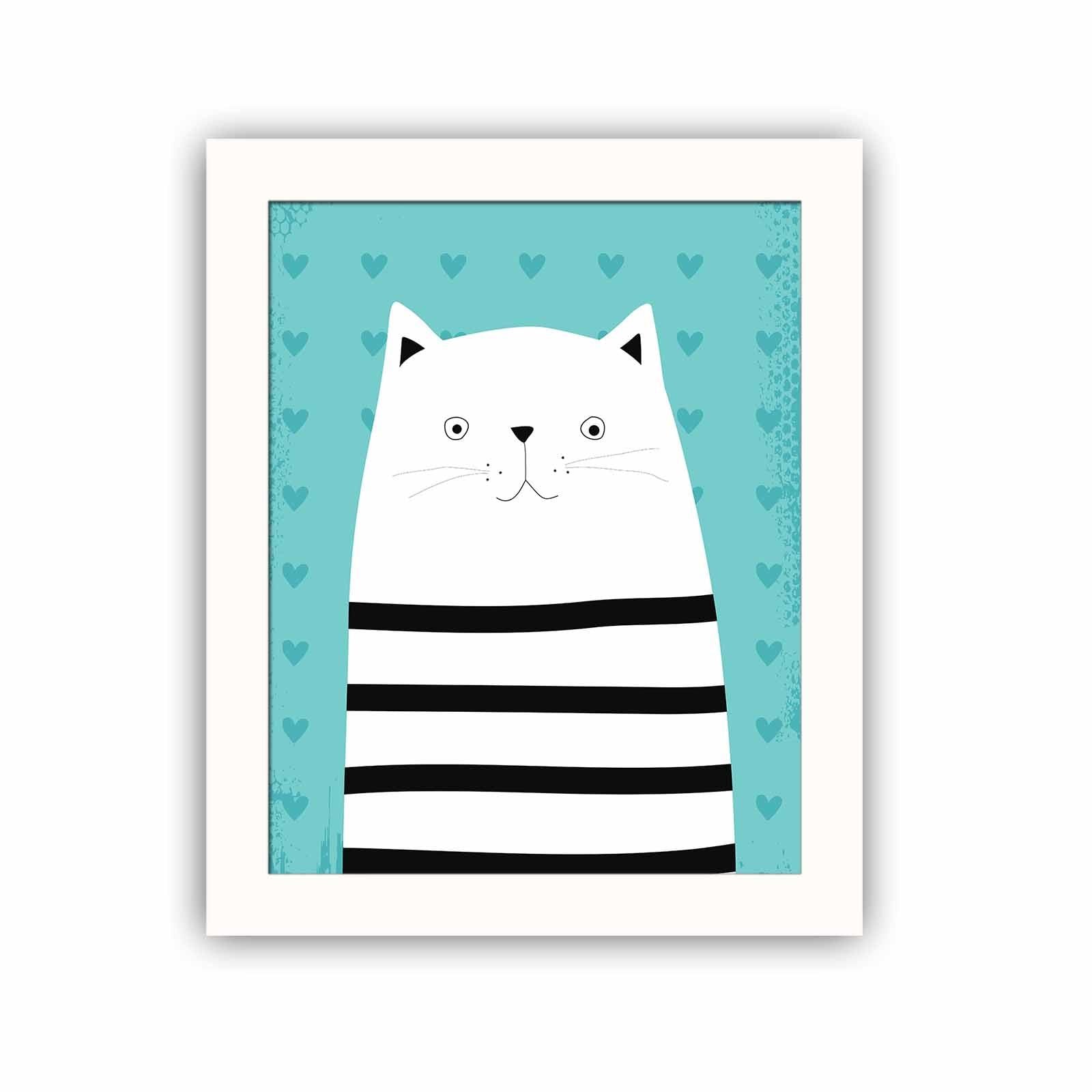 Quadro Decorativo MDF Emoldurado Multicolor BCT-037 - Arte Moderna para Decoração de Interiores 23,5x28,5cm