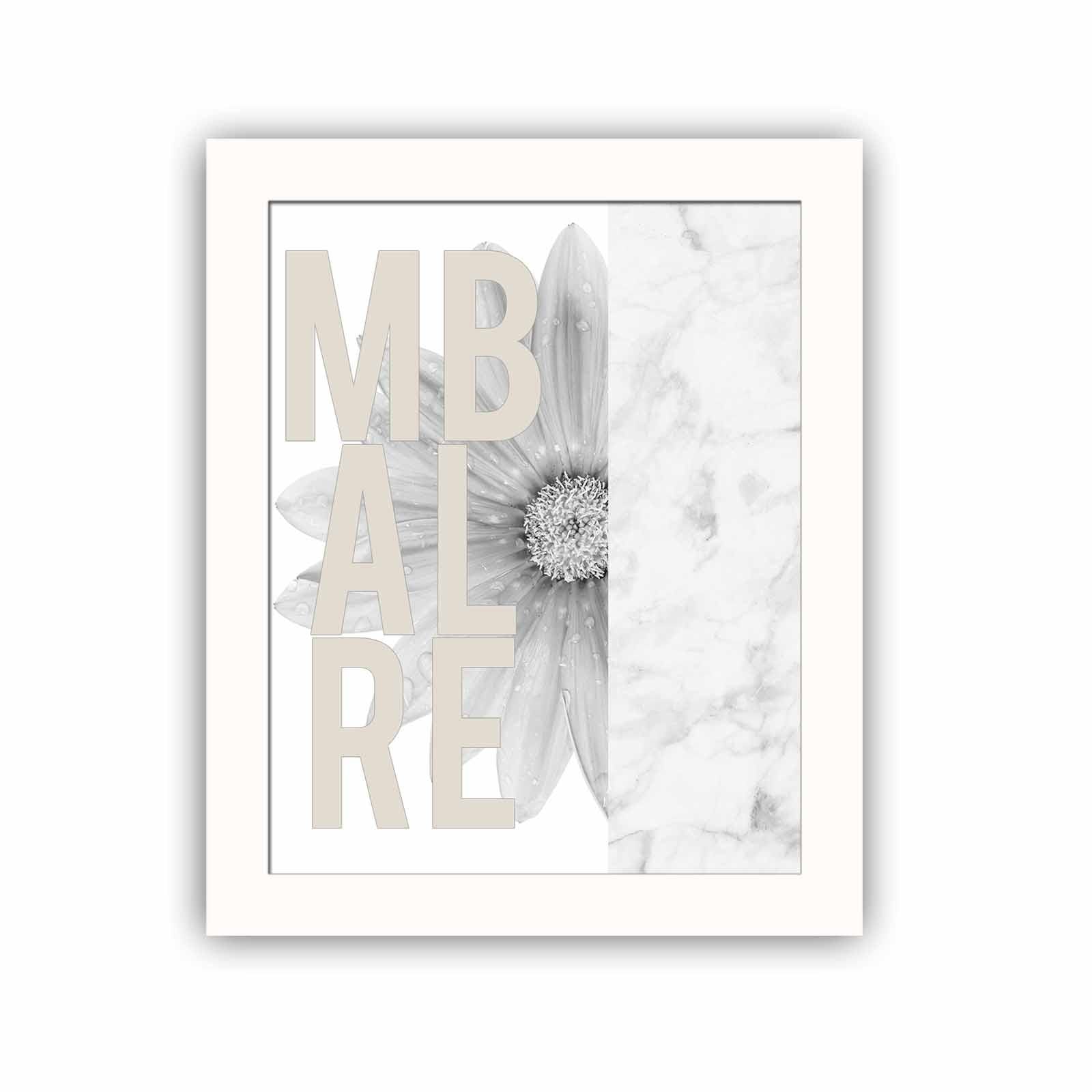 Quadro Decorativo MDF Emoldurado Multicolor BCT-042 - Arte Moderna para Decoração de Interiores 23,5x28,5cm