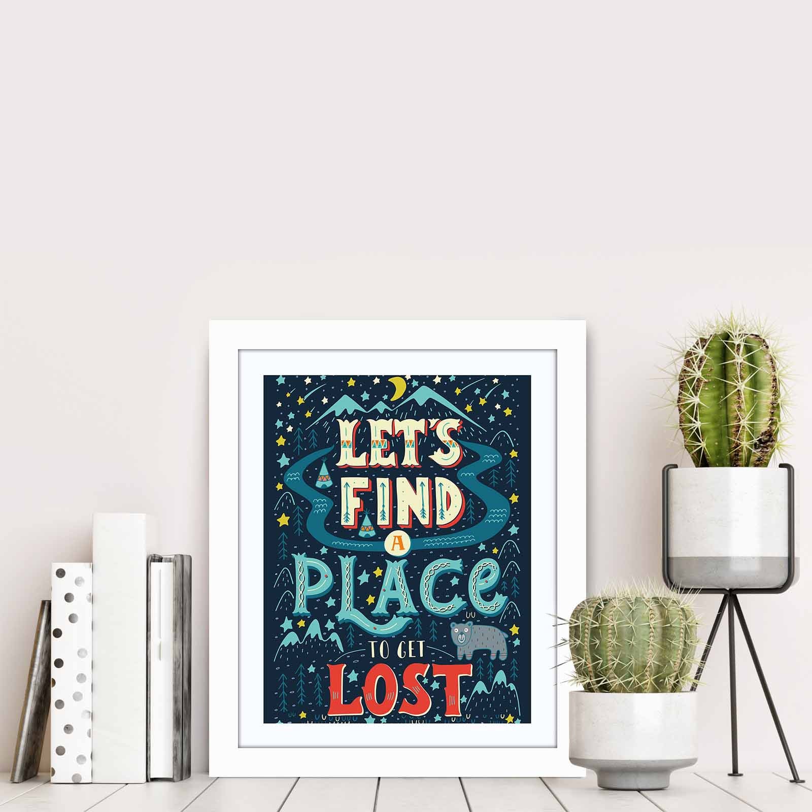 Quadro Decorativo MDF Emoldurado Multicolor 23,5x28,5cm - Arte Moderna para Decoração de Interiores