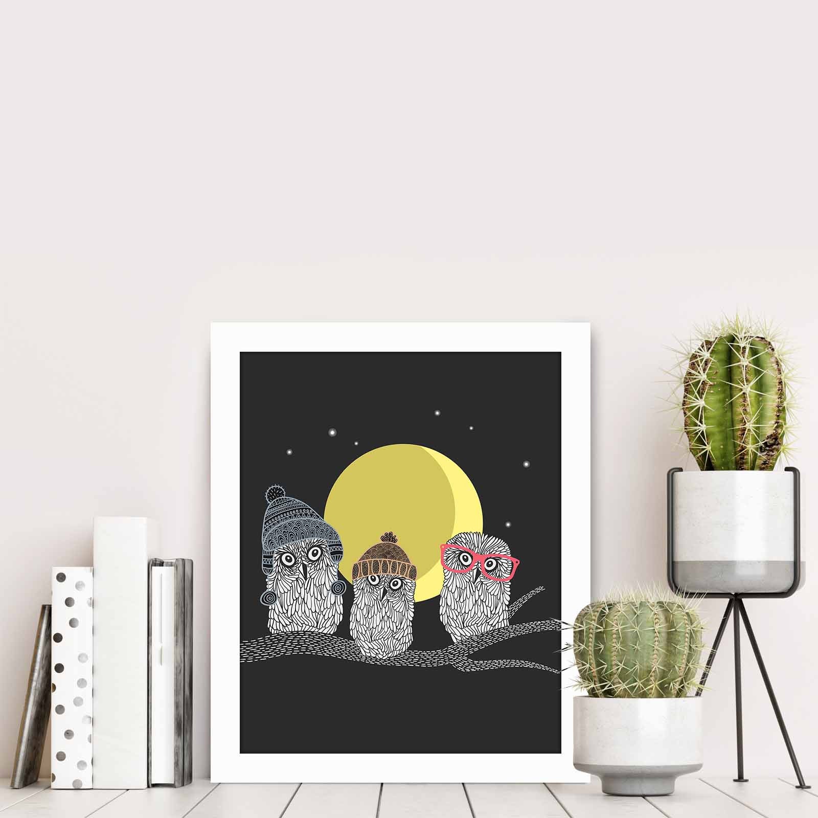 Quadro Decorativo MDF Emoldurado Multicolor BCT-044 - Arte Moderna para Decoração de Interiores 23,5x28,5cm