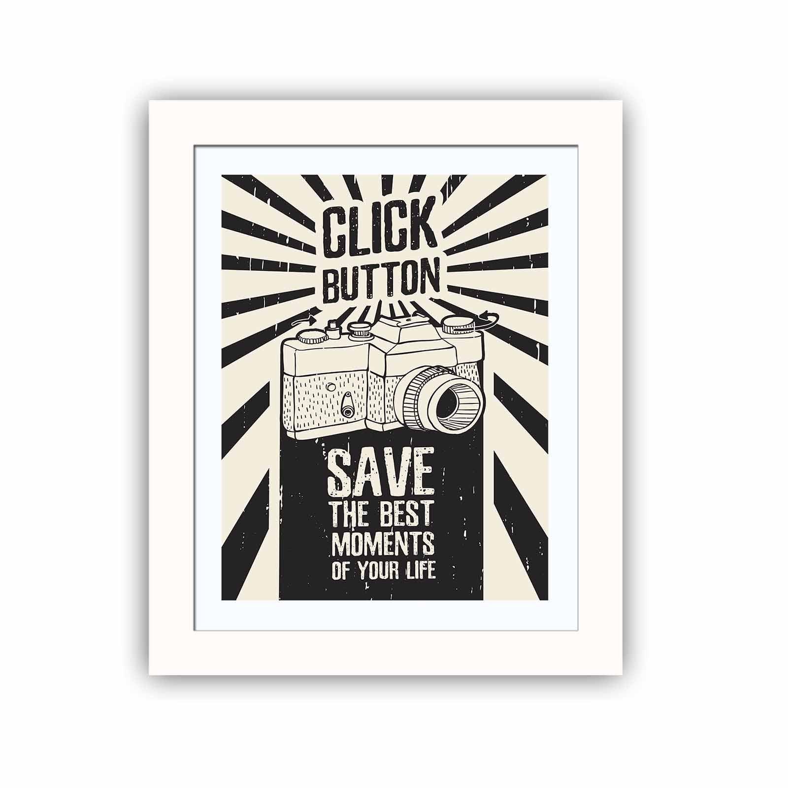 Quadro Decorativo MDF Emoldurado Multicolor BCT-045 - Arte Moderna para Decoração de Interiores 23,5x28,5cm