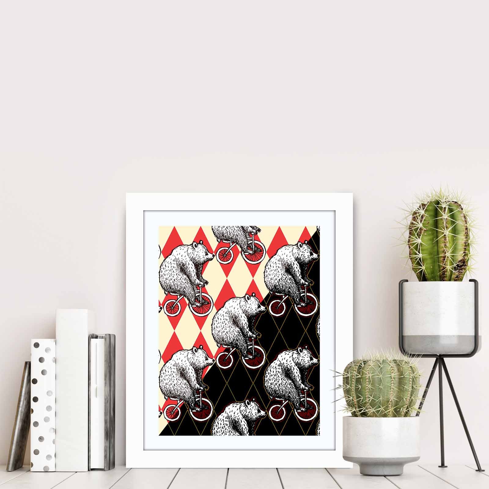 Quadro Decorativo MDF Emoldurado Multicolor 23,5x28,5cm - Arte Moderna para Transformar o Seu Espaço