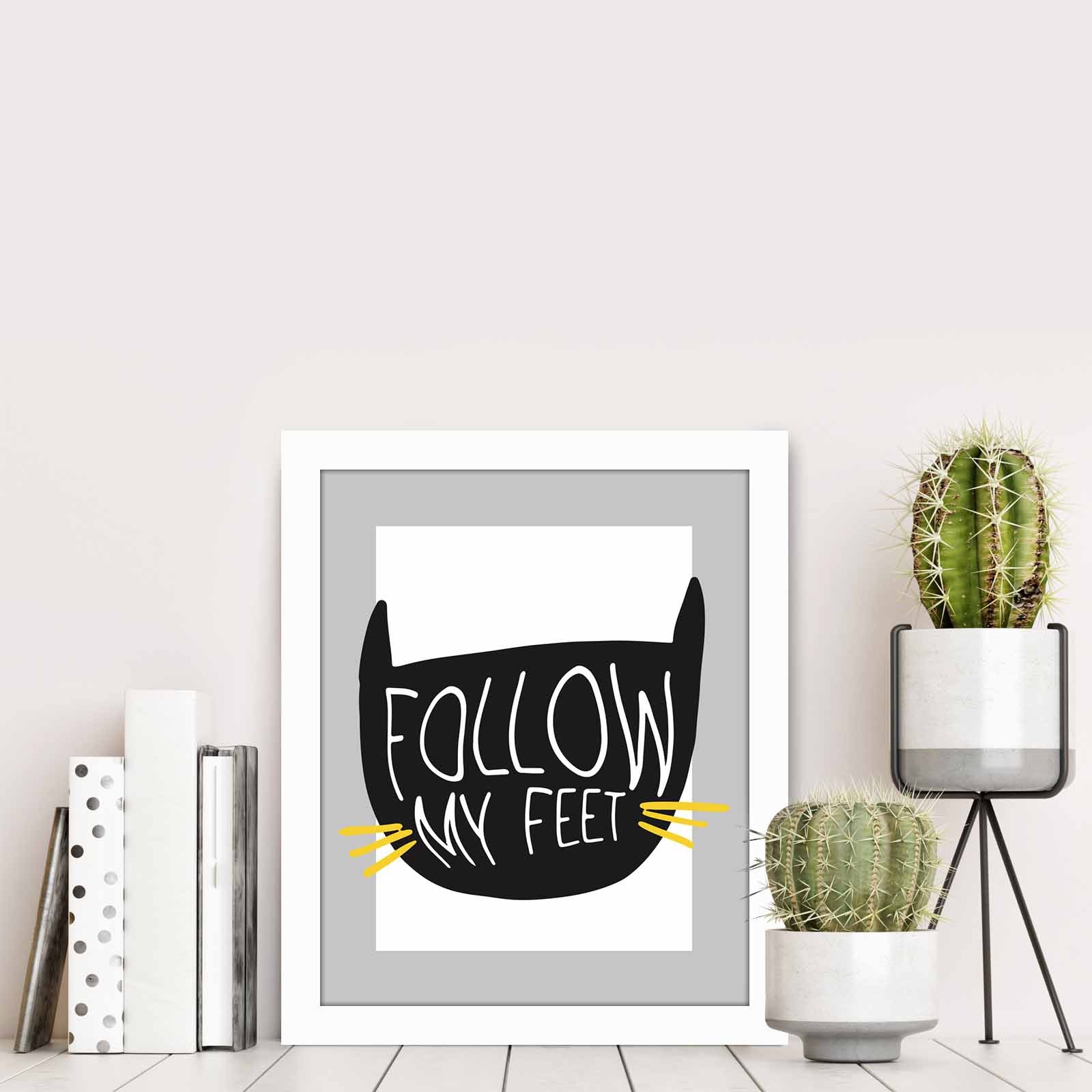 Quadro Decorativo MDF Emoldurado Multicolor BCT-047 - Arte Moderna para Decoração de Interiores 23,5x28,5cm