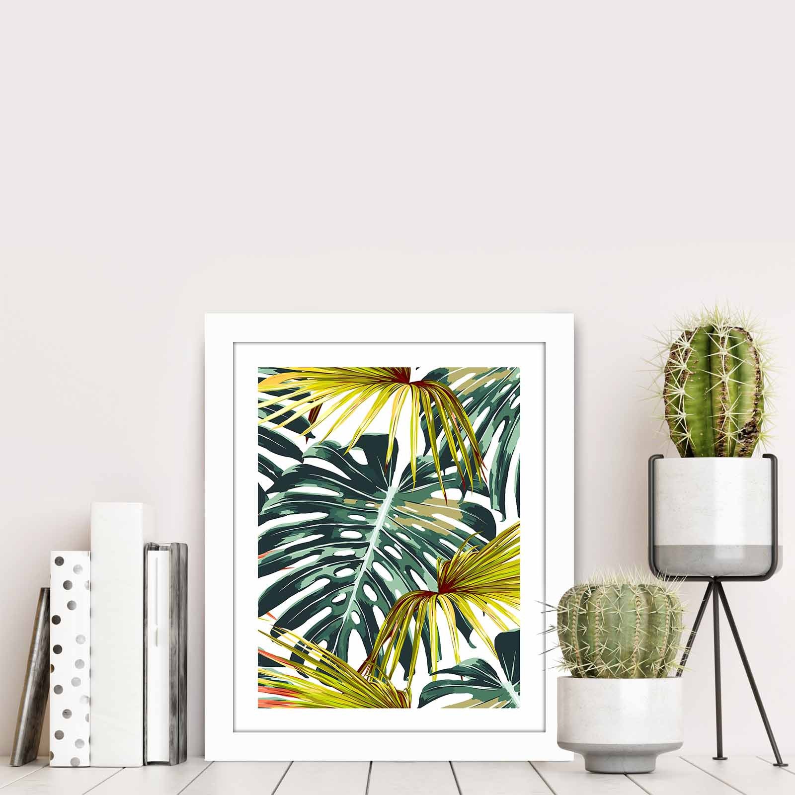 Quadro Decorativo MDF Emoldurado Multicolor BCT-050 - Arte Moderna para Decoração de Interiores 23,5x28,5cm