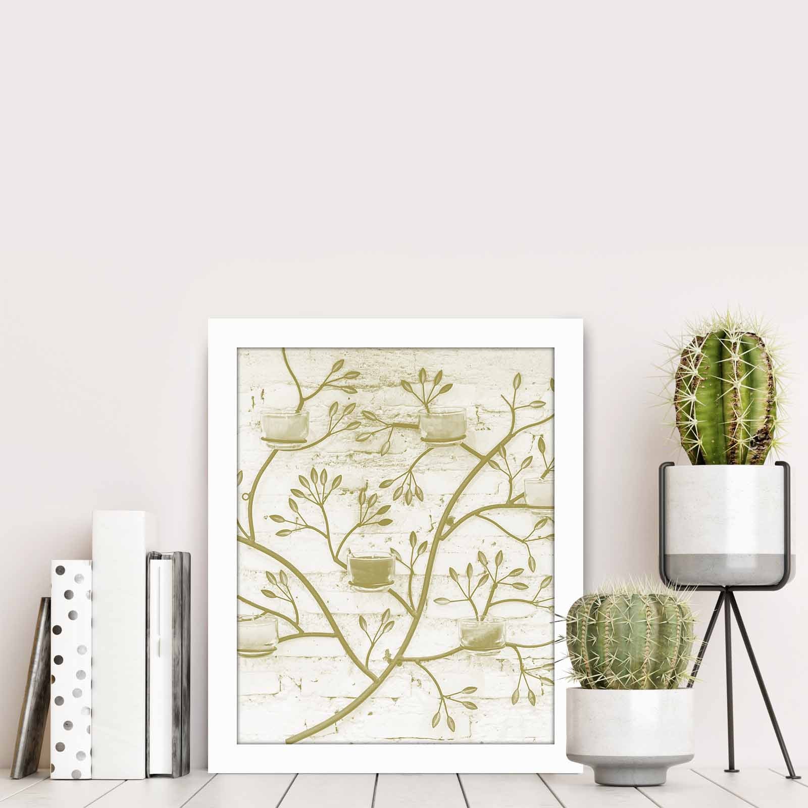 Quadro Decorativo MDF Emoldurado Multicolor BCT-052 - Arte Moderna para Decoração de Interiores 23,5x28,5cm