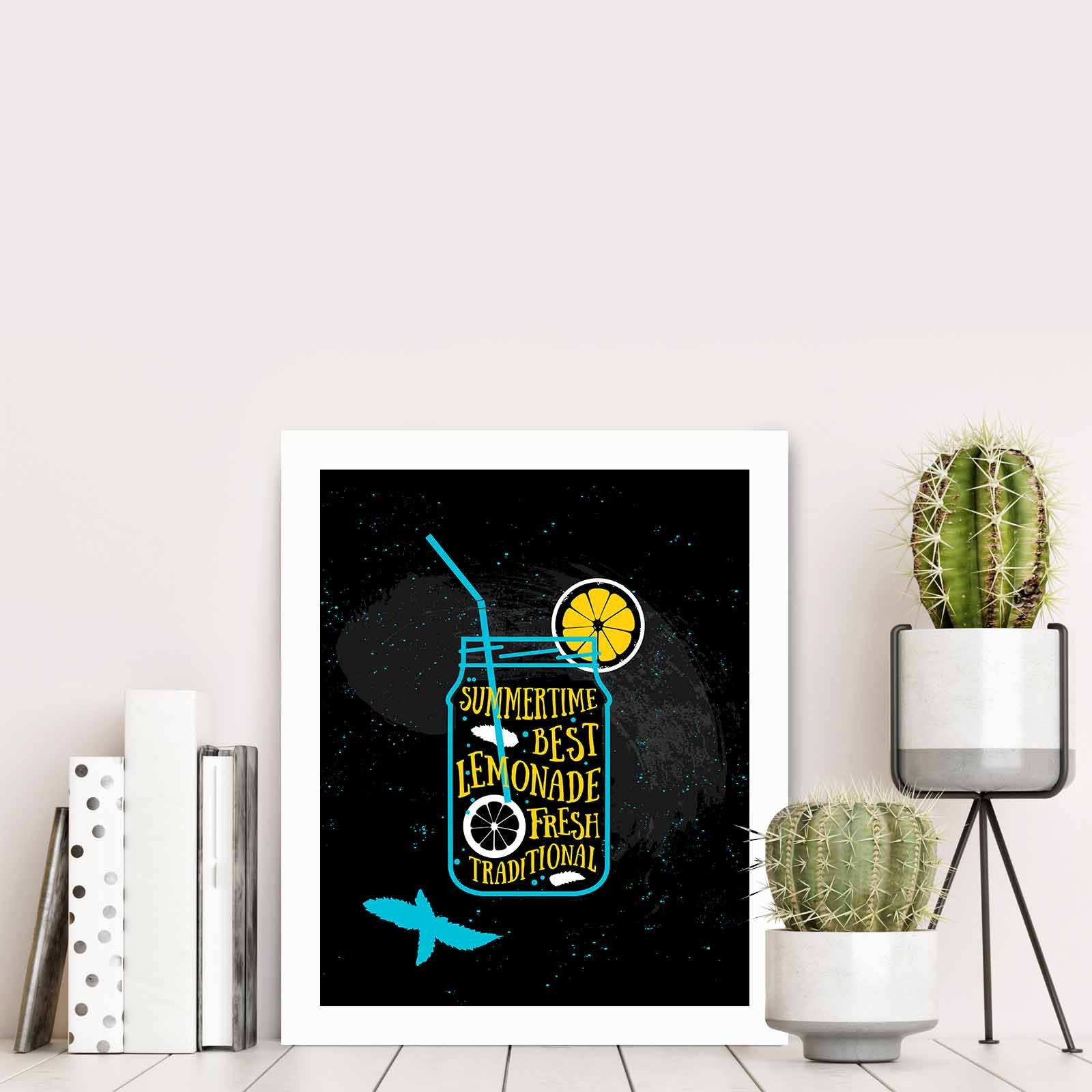 Quadro Decorativo MDF Emoldurado Multicolor 23,5x28,5cm - Arte Moderna para Decoração de Interiores