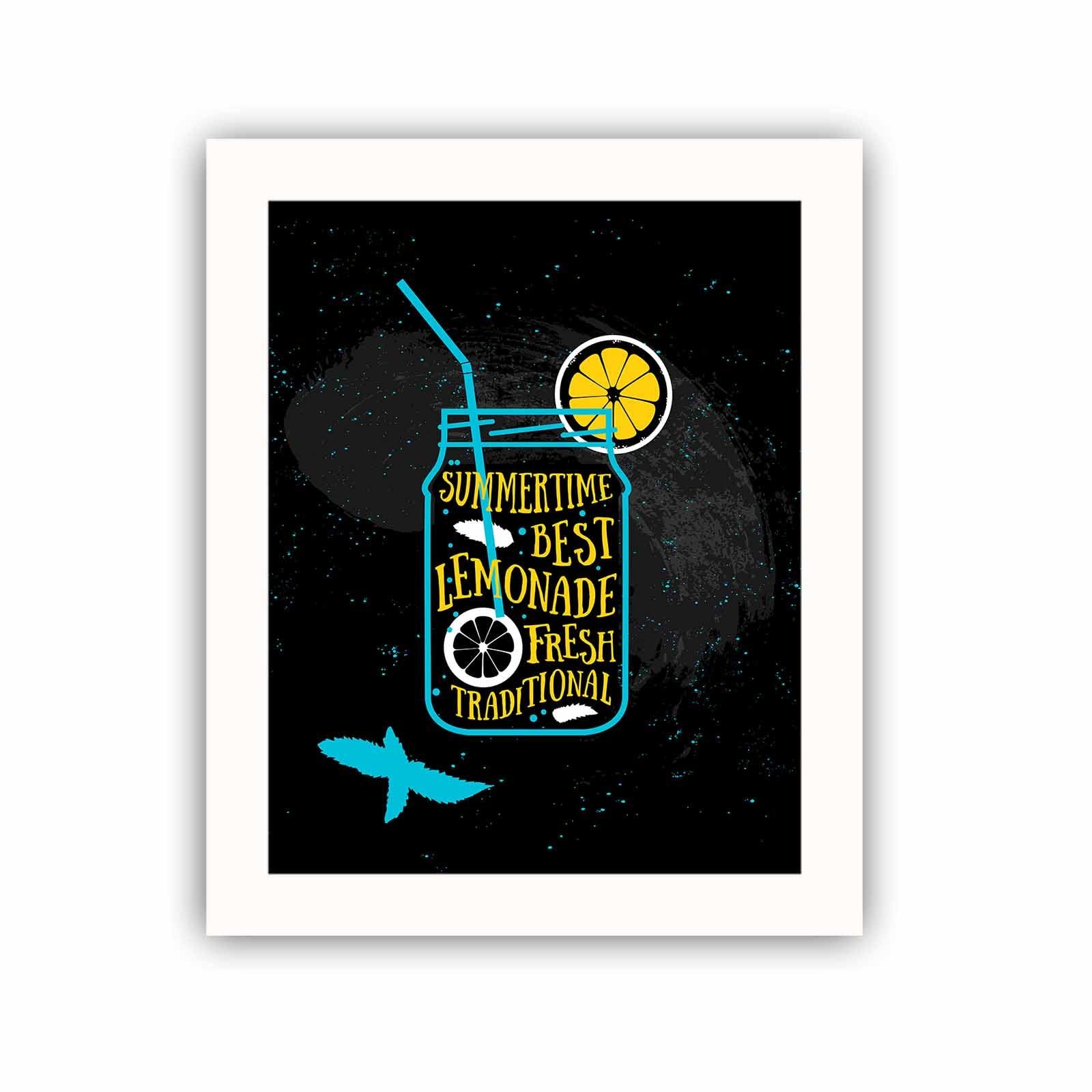 Quadro Decorativo MDF Emoldurado Multicolor 23,5x28,5cm - Arte Moderna para Decoração de Interiores