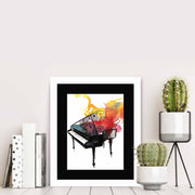 Quadro Decorativo MDF Emoldurado Multicolor BCT-055 - Arte Moderna para Decoração de Interiores 23,5x28,5cm