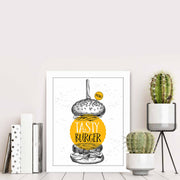 Quadro Decorativo MDF Emoldurado Multicolor 23,5x28,5cm - Arte Moderna para Decoração de Interiores