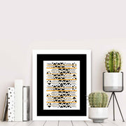 Quadro Decorativo MDF Emoldurado Multicolor BCT-058 - Arte Moderna para Decoração de Interiores 23,5x28,5cm